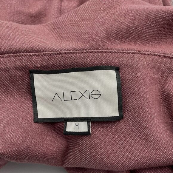 Alexis Adela Deep Lilac One-Shoulder Ruffle Mini Dress Size Medium NO BELT - Picture 9 of 11